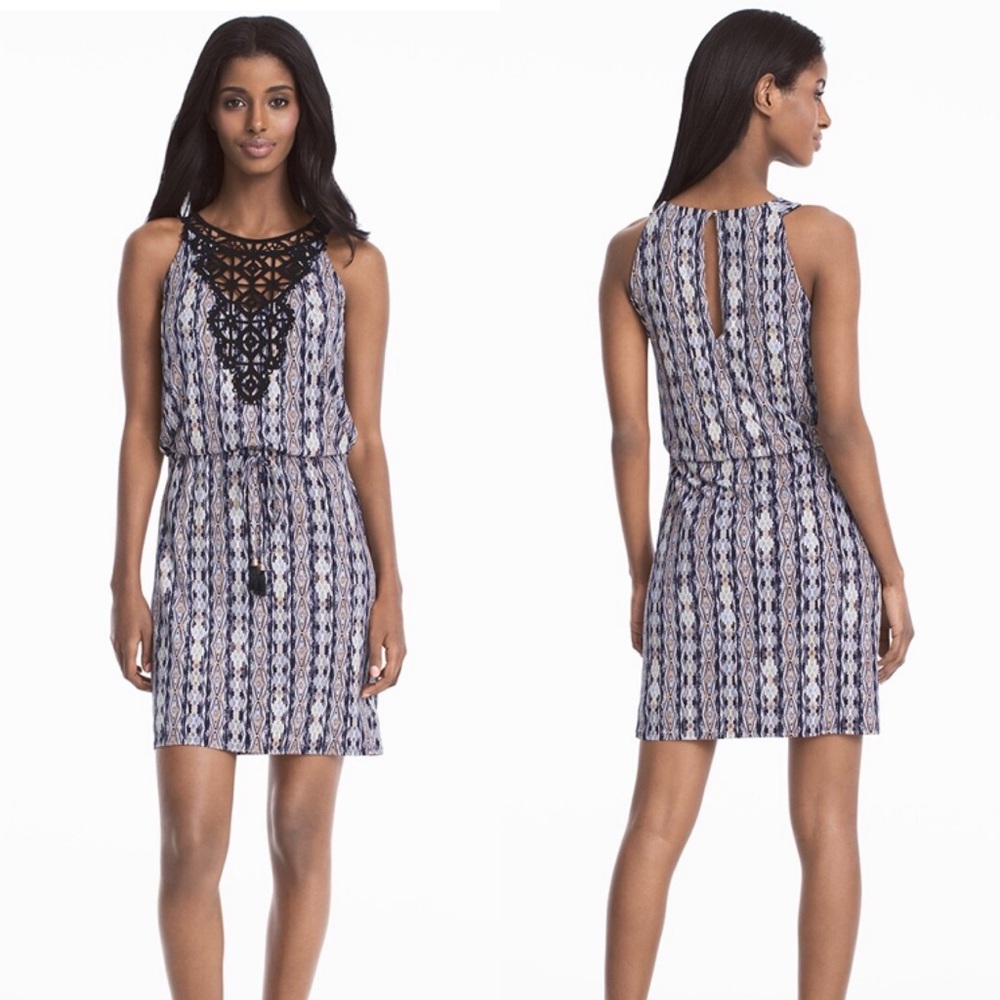 WHBM Patterned Crochet Dress Medium NWT